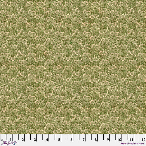 Eclectic Elements Green Palette Tiny Print Green Tim Holtz Free Spirit Cotton Fabric FS-PWTH268.GREEN