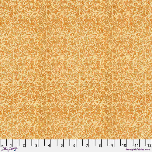 Eclectic Elements Orange Palette Tiny Print Orange Tim Holtz Free Spirit Cotton Fabric FS-PWTH238.Orange