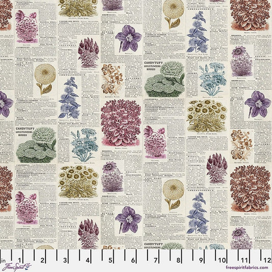 Eclectic Elements Palette Multi Botany Multi Tim Holtz Free Spirit Cotton Fabric FS-PWTH327.MULTI