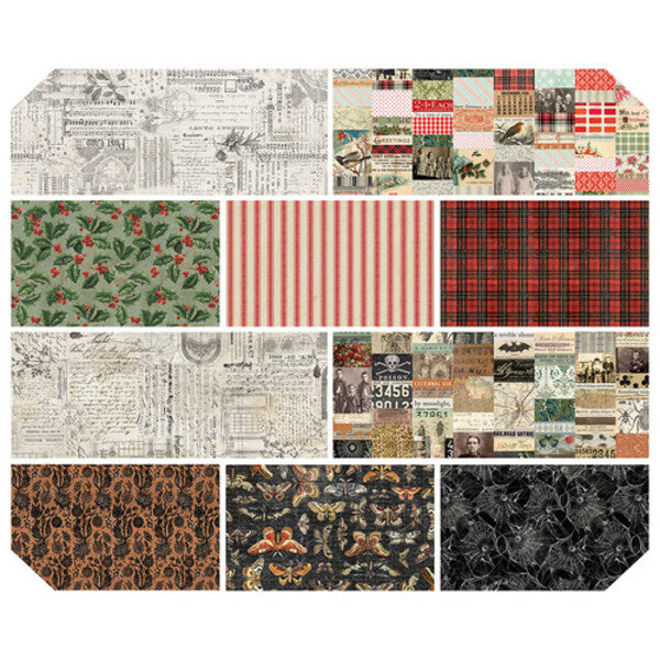 Eclectic Elements Seasonal Palette Fat Quarter Bundle 18''x 21'' 10pcs Tim Holtz Free Spirit Cotton Fabric FS-FB4FQTH.SEASONAL