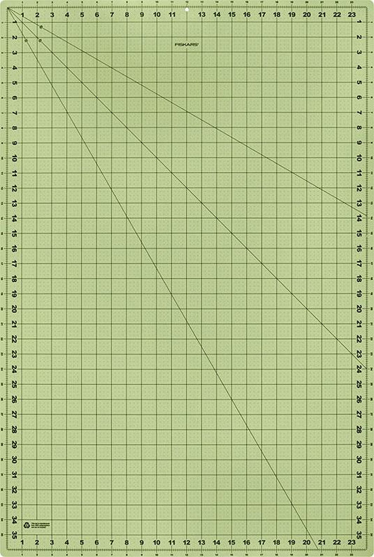Eco Rotary Mat 24"x36" Light Green Self Healing Plastic Fiskars FISKARS-1005901