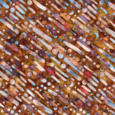 Elementals Diagonal Dots in Brown Dan Morris Quilting Treasures Cotton Fabric