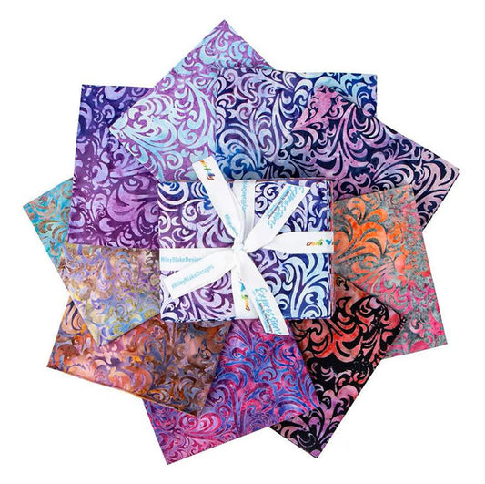 Elementals Twirl & Swirl Fat Quarter Bundle 18"X22" Riley Blake Designs Cotton Fabric RB-FQ-21901B-9