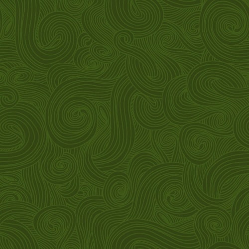 Just Color! Emerald Green Swirl Studio E Cotton Fabric