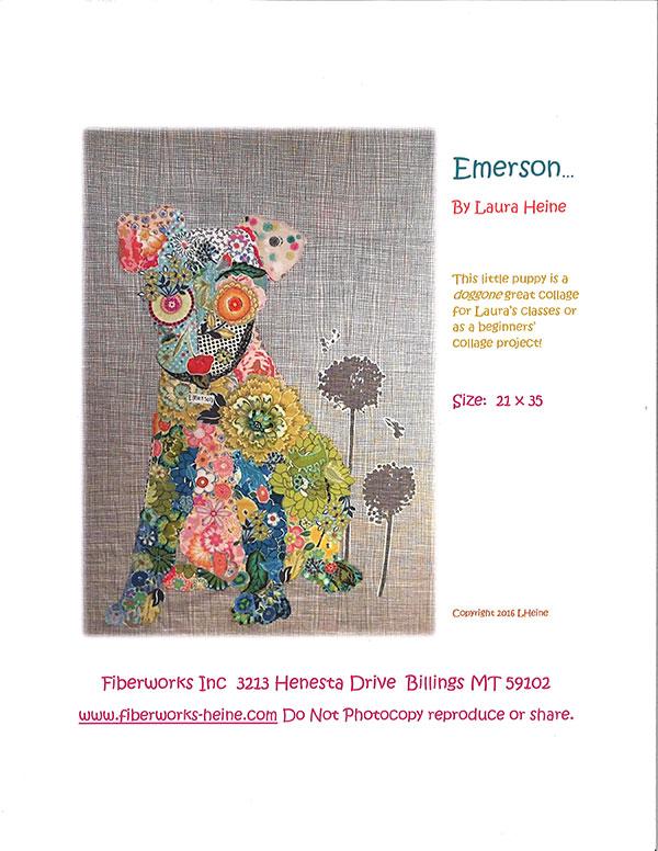 Emerson Puppy Collage Quilt Pattern Laura Heine Fiberworks