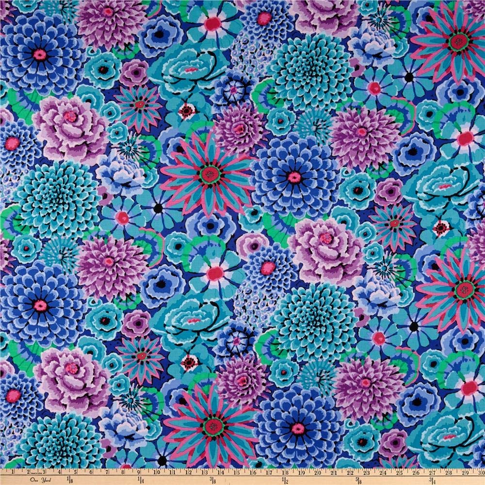 Enchanted Blue Stash Kaffe Fassett Collective Free Spirit Cotton Fabric