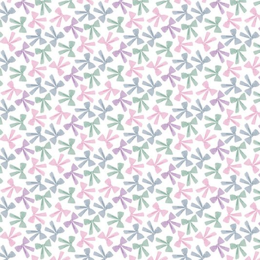 Enchanting FLANNEL Bow-Tiful Wishes White Michael Moon 3 Wishes Cotton FLANNEL Fabric 3W-24537-WHT-FLN