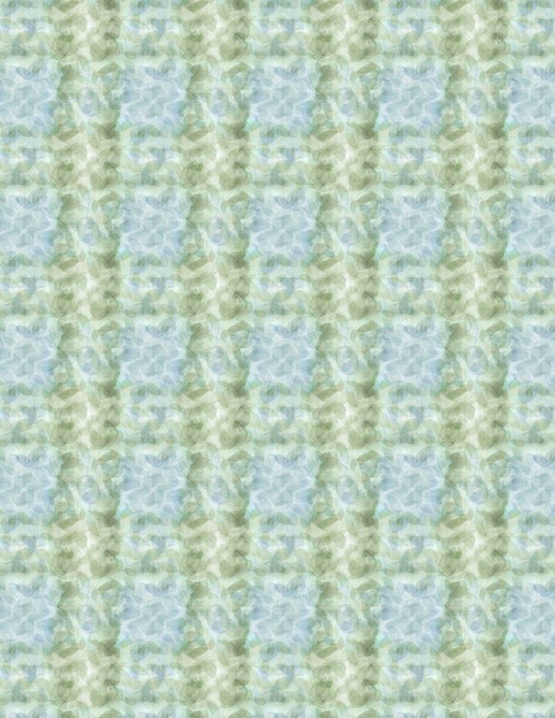 Enchantment Leafy Plaid Green Stephanie Ryan Wilmington Prints Cotton Fabric