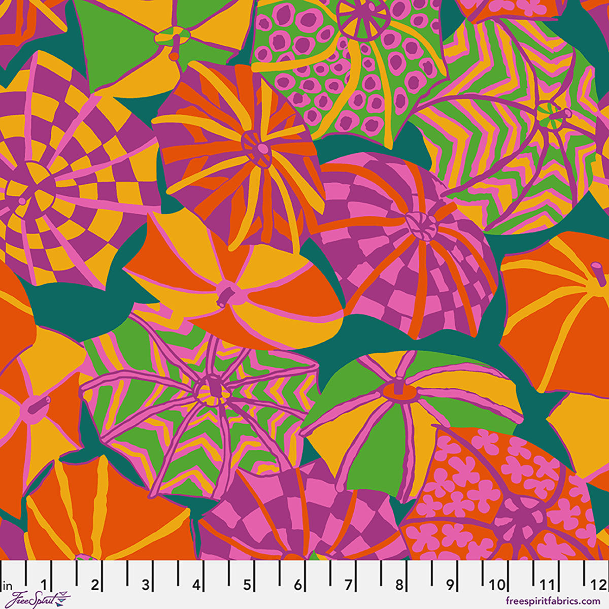 English Summer Red August 2026 Kaffe Fassett Collective Free Spirit Cotton Fabric FS-PWBM104.RED