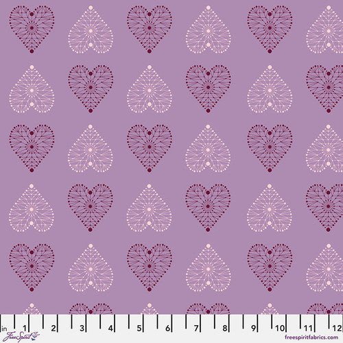 Enrapture Amour Amethyst Giucy Giuce Free Spirit Cotton Fabric FS-PWGG007.AMETHYST