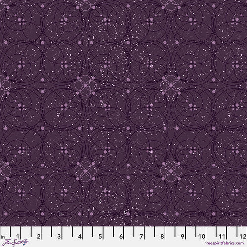 Enrapture Flourish Amethyst Giucy Giuce Free Spirit Cotton Fabric FS-PWGG008.AMETHYST
