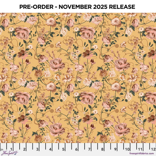 PRE-ORDER | NOV 2025 | Enrapture Entwined Canary Giucy Giuce Free Spirit Cotton Fabric FS-PWGG005.CANARY