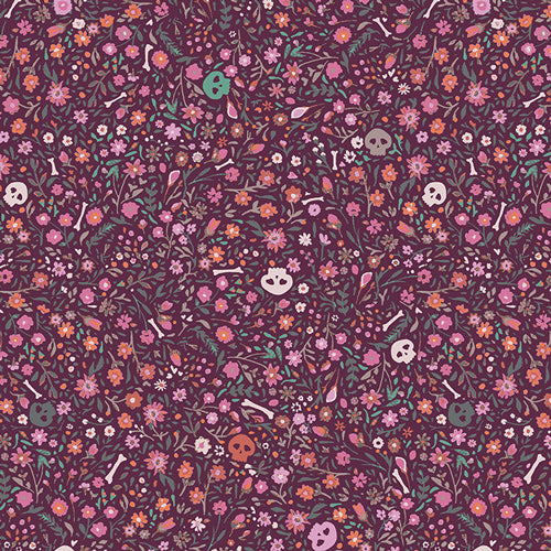 Enshadow Boneyard Hexberry Katarina Roccella Art Gallery Fabrics Cotton Fabric AGF-ENW-49408