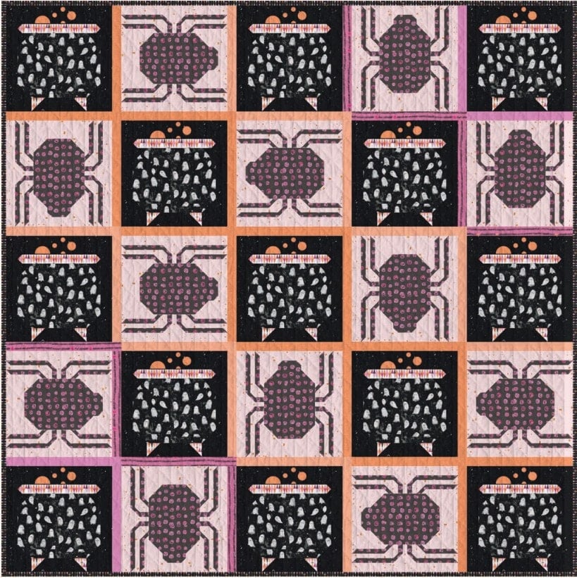 Enshadow Shadowplay Digital Quilt Top Katarina Roccella Art Gallery Fabrics Cotton Fabric AGF-ENWQ