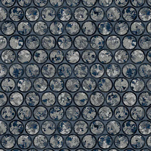 Equanimity Circles Midnight Charcoal Chelsea Design Works Studio E Cotton Fabric