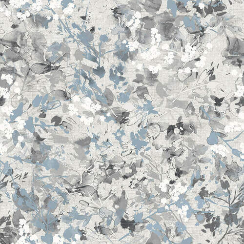 Equanimity Large Floral Texture Gray Salt Chelsea Design Works Studio E Cotton Fabric