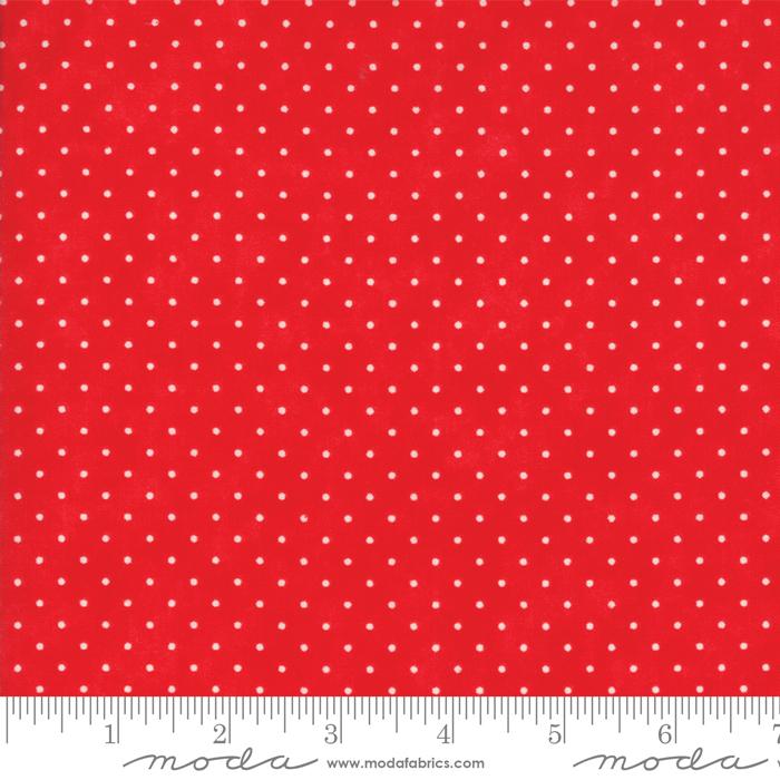 Essential Dots Lipstick Red Moda Cotton Fabric