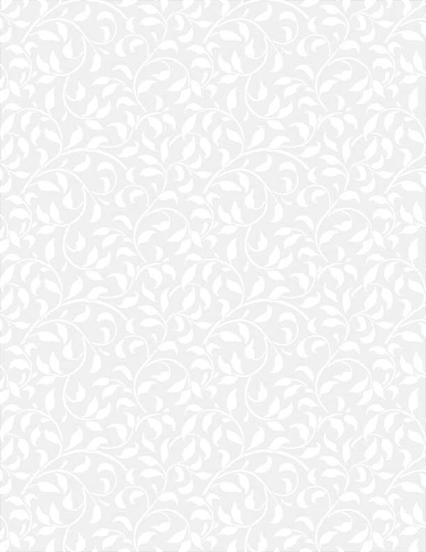 Essentials Climbing Vine White on White Jungle Design Inc. Wilmington Prints Cotton Fabric