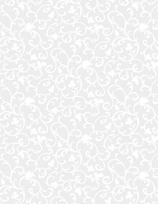 Essentials Basics Scroll White on White Wilmington Prints Cotton Fabric WP-1077-89025-100