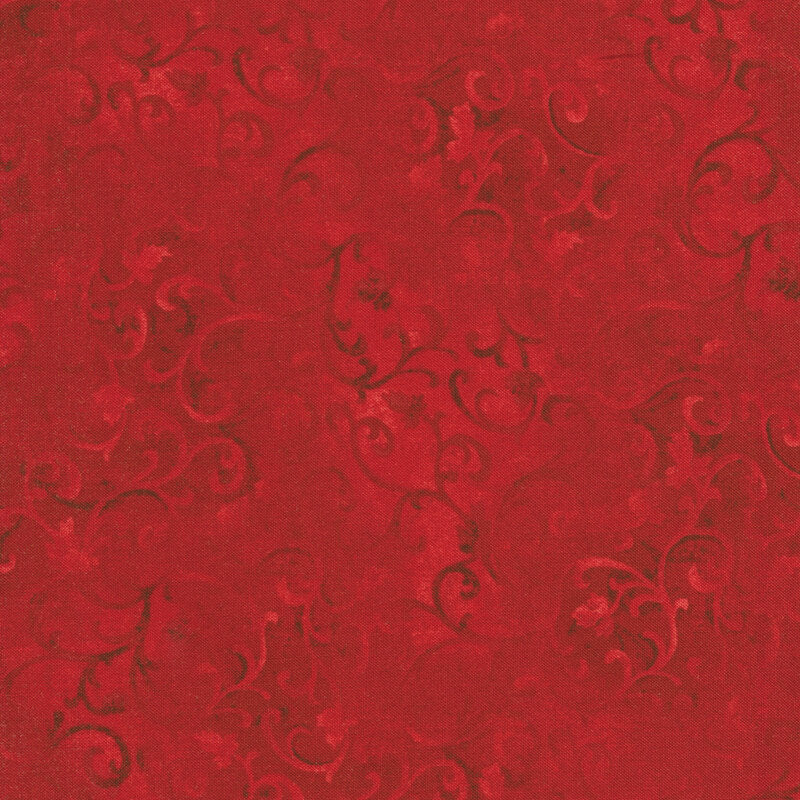 Essentials Basics Scroll Bright Red Wilmington Prints Cotton Fabric WP-1077-89205-333