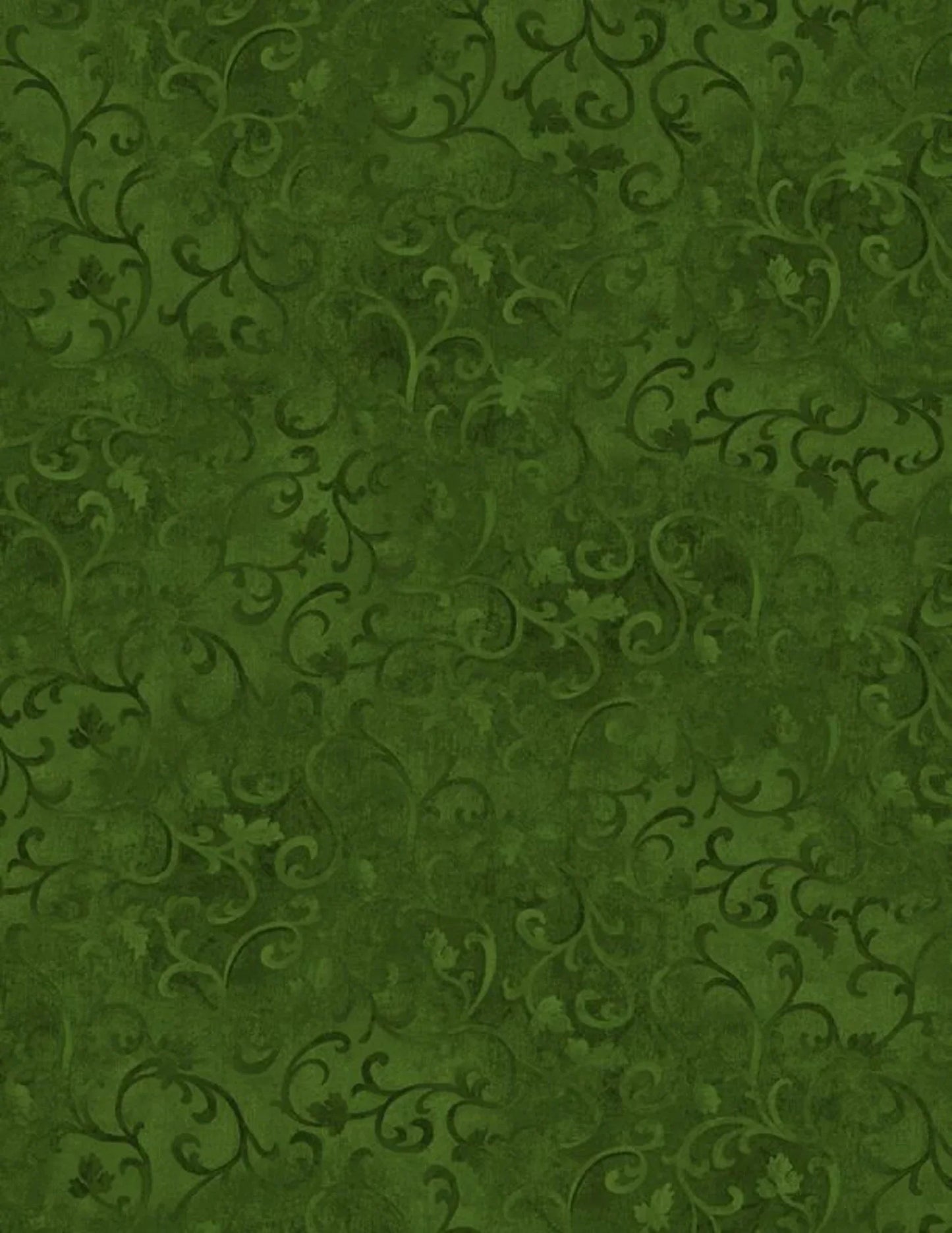 Essentials Basics Scroll Dark Green Wilmington Prints Cotton Fabric WP-1077-89205-799