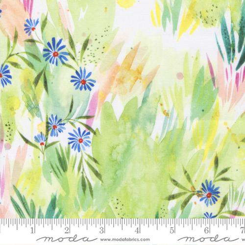 Eufloria Fields Of Green Landscape Nature Floral Scenic Multi Create Joy Project Moda Cotton Fabric