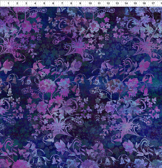 Evanescence Bouquet Purple Jason Yenter The Beginning Fabrics Cotton Fabric ITB-2EV-2