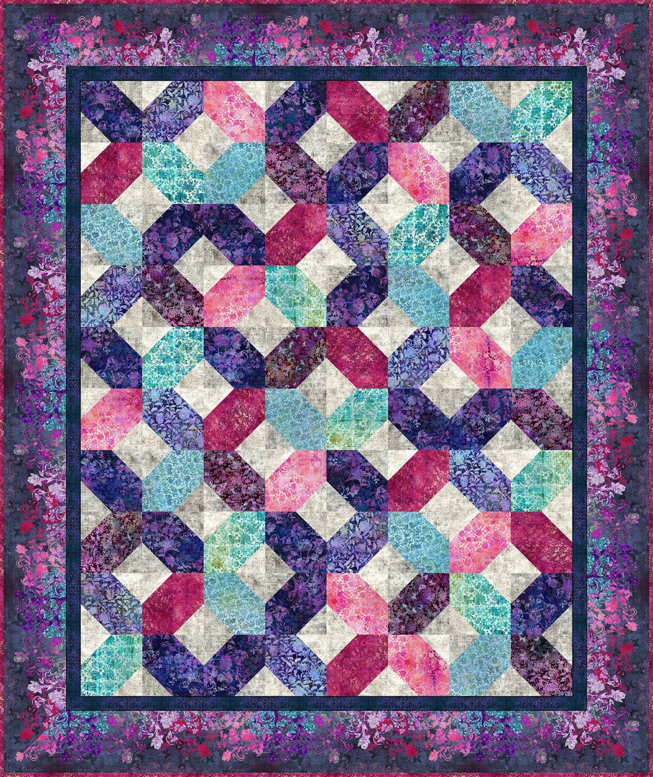 Evanescence Gemstone Jewel Quilt Kit 83.5" x 99.5" Jason Yenter In The Beginning Fabrics ITB-EV-GSJ-KIT