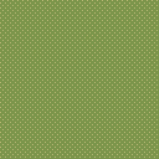 Evergreen Bows Gold Dots Metallic Light Green Maywood Studio Cotton Fabric