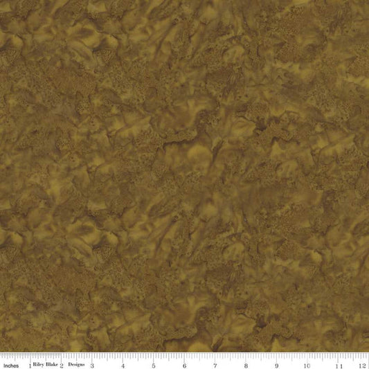 Expressions Batiks Hand-Dyes Basic Texture Blender Antique Gold Riley Blake Cotton Fabric