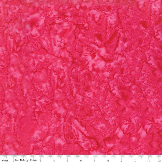 Expressions Batiks Hand-Dyes Basic Texture Blender Cerise Pink Riley Blake Cotton Fabric