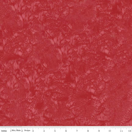 Expressions Batiks Hand-Dyes Basic Texture Blender Crimson Red Riley Blake Cotton Fabric