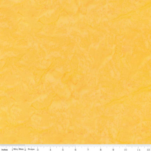 Expressions Batiks Hand-Dyes Basic Texture Blender Dandelion Yellow Riley Blake Cotton Fabric