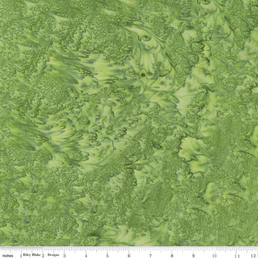 Expressions Batiks Hand-Dyes Basic Texture Blender Grass Green Riley Blake Cotton Fabric