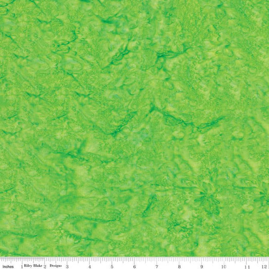 Expressions Batiks Hand-Dyes Basic Texture Blender Leprechaun Green Riley Blake Cotton Fabric