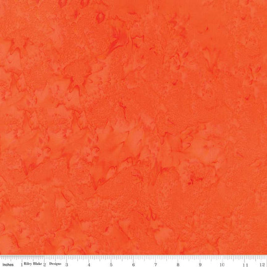 Expressions Batiks Hand-Dyes Basic Texture Blender Mandar Orange Riley Blake Cotton Fabric