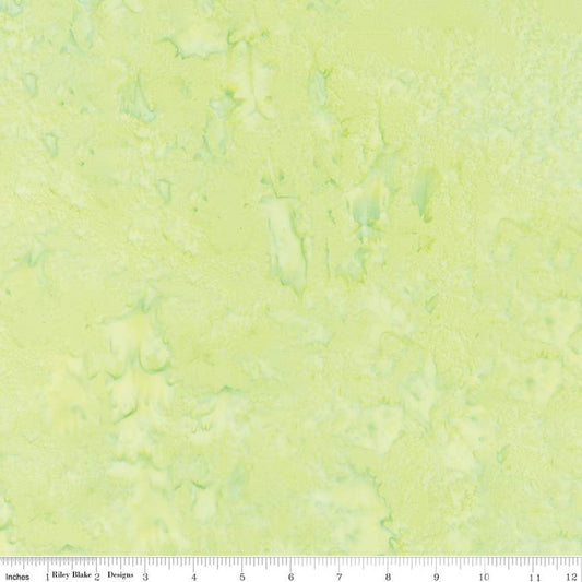 Expressions Batiks Hand-Dyes Basic Texture Blender Pale Lime Green Riley Blake Cotton Fabric