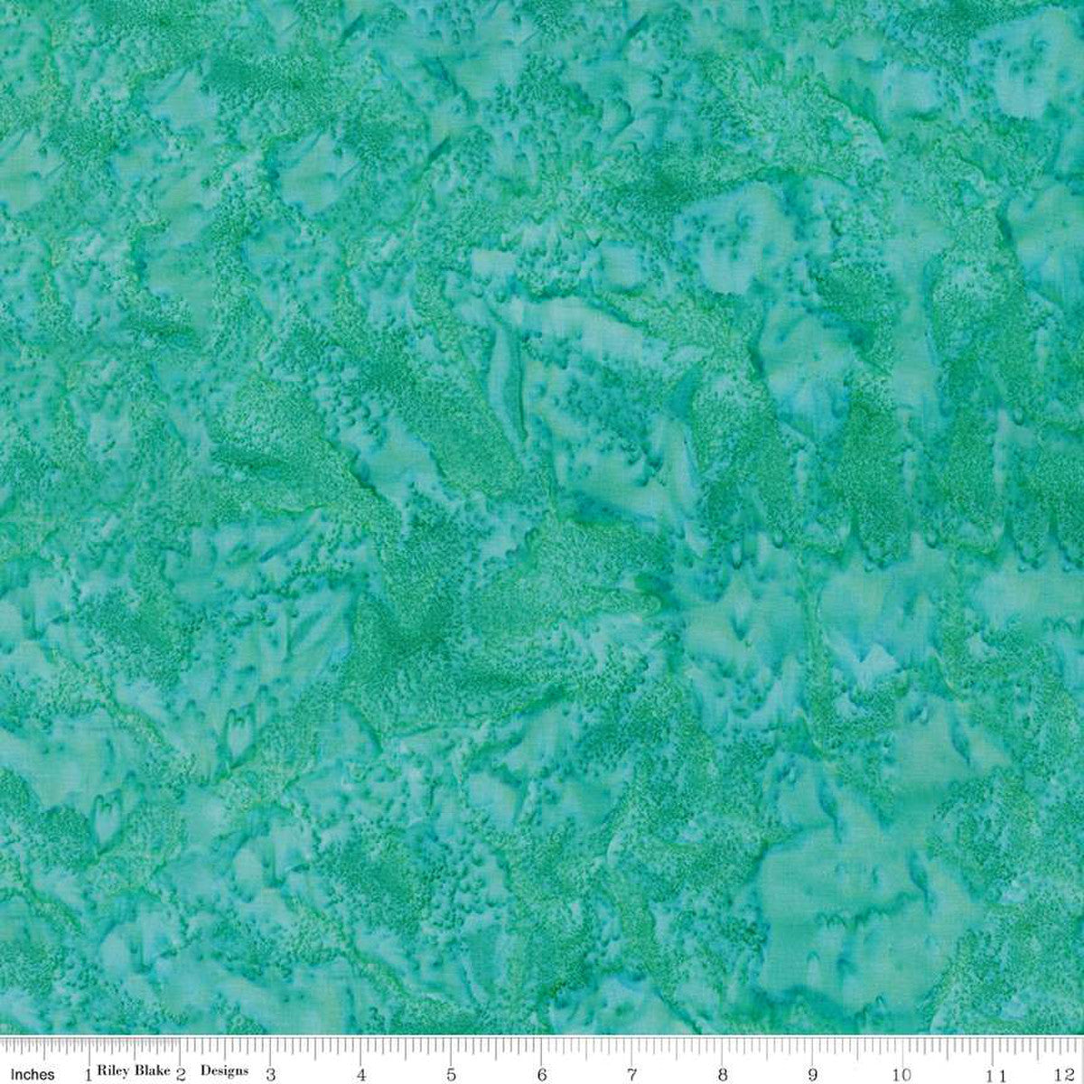 Expressions Batiks Hand-Dyes Basic Texture Blender Smoky Teal Blue Green Riley Blake Cotton Fabric