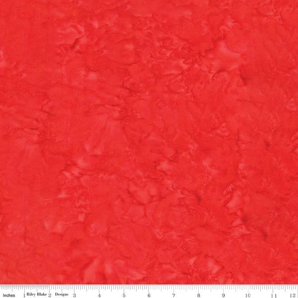 Expressions Batiks Hand-Dyes Basic Texture Blender Soft Red Riley Blake Cotton Fabric