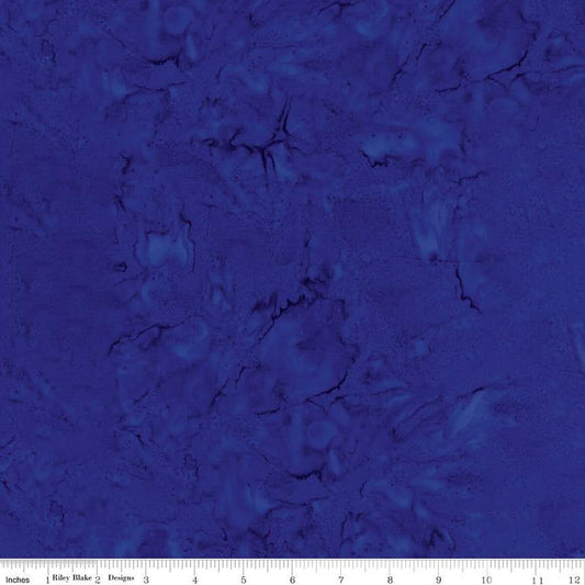 Expressions Batiks Hand-Dyes Basic Texture Blender Lapis Blue Riley Blake Designs Cotton Fabric