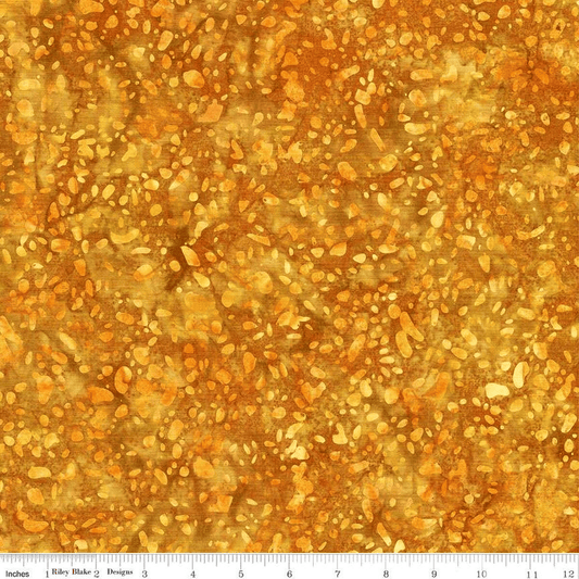 Expressions Batiks Terrazzo in Antique Gold Riley Blake Designs Cotton Fabric RB-BT21800-259