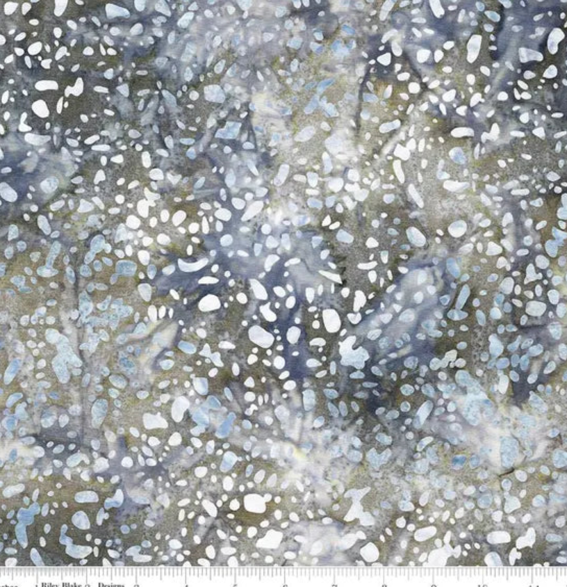 Expressions Batiks Terrazzo French Press Gray Blue Riley Blake Designs Cotton Fabric RB-BT21800-143