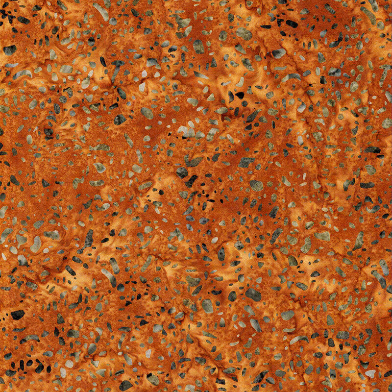 Expressions Batiks Terrazzo Gingerbread Orange Bronze Gray Riley Blake Designs Cotton Fabric RB-BT21800-137