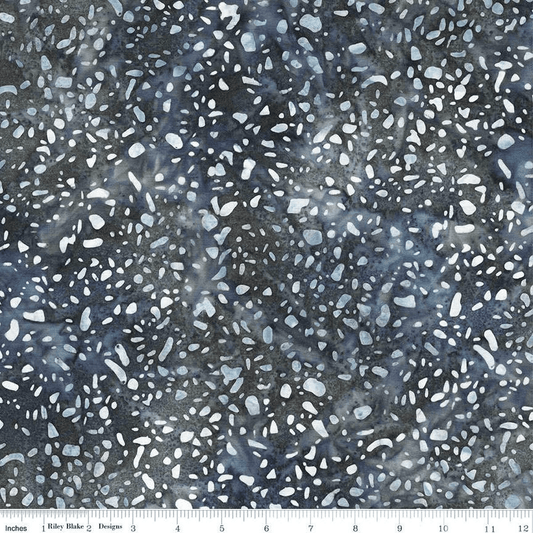 Expressions Batiks Terrazzo in Pebble Pastiche Dark Gray Riley Blake Designs Cotton Fabric RB-BT21800-164