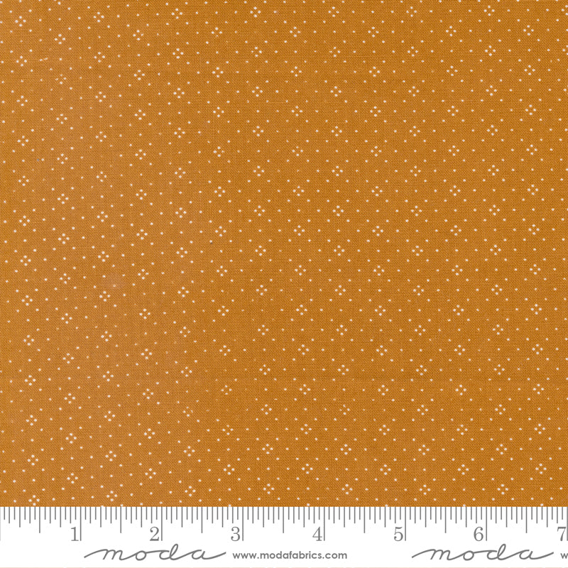 Eyelet Basic Dot Cinnamon Brown Fig Tree & Co Moda Cotton Fabric MD-20488-22