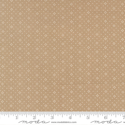 Eyelet Basic Dot Earth Brown Fig Tree & Co Moda Cotton Fabric MD-20488-17