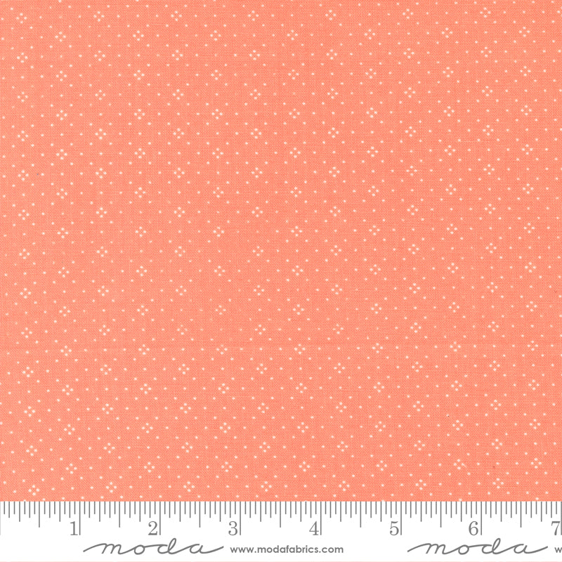 Eyelet Basic Dot Coral Peach Fig Tree & Co. Moda Cotton Fabric MD-20488-68
