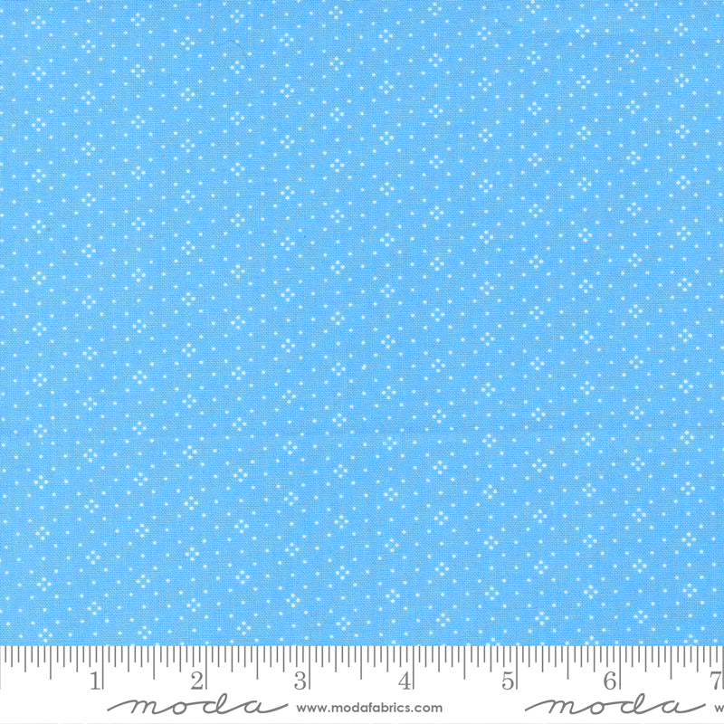 Eyelet Basic Dot Cornflower Blue Fig Tree & Co. Moda Cotton Fabric MD-20488-76