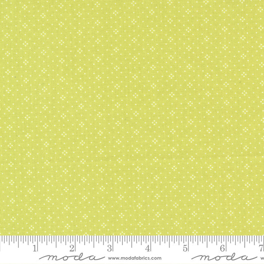 Eyelet Basic Dot Grass Light Green Fig Tree & Co. Moda Cotton Fabric MD-20488-82