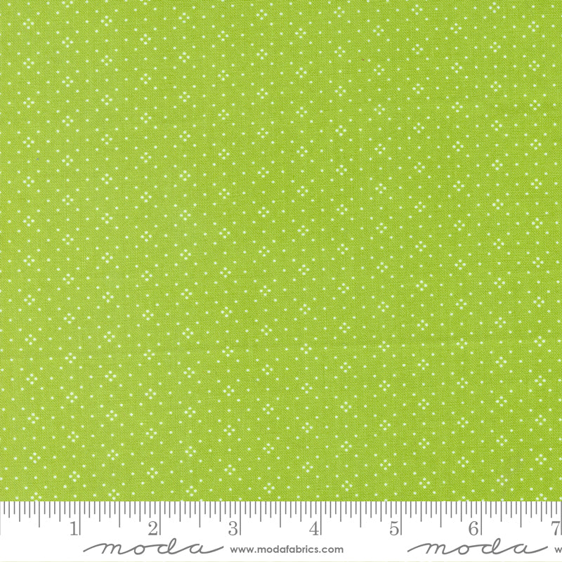 Eyelet Basic Dot Leaf Green Fig Tree & Co. Moda Cotton Fabric MD-20488-83